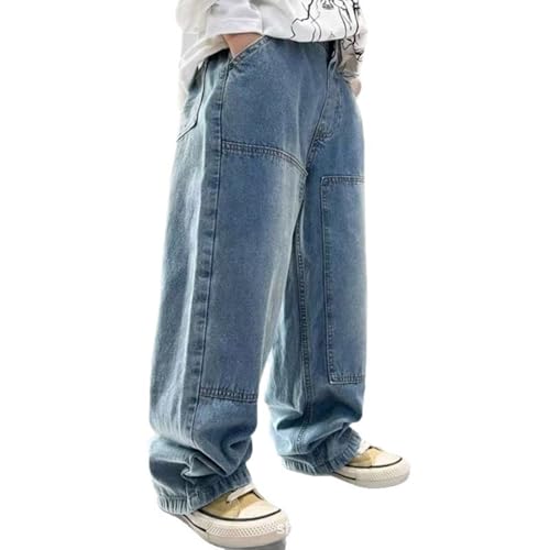 Jean baggy style urbain Y2K pour garçon avec poches cargo latérales