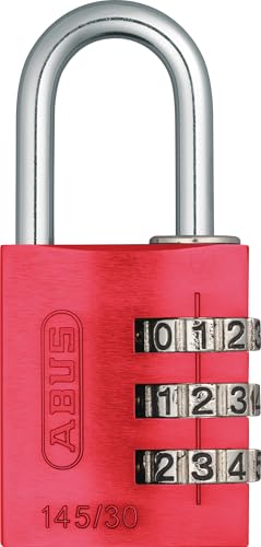 Abus H10 46615 Cadenas à combinaison en aluminium Universel 145/30 Rouge