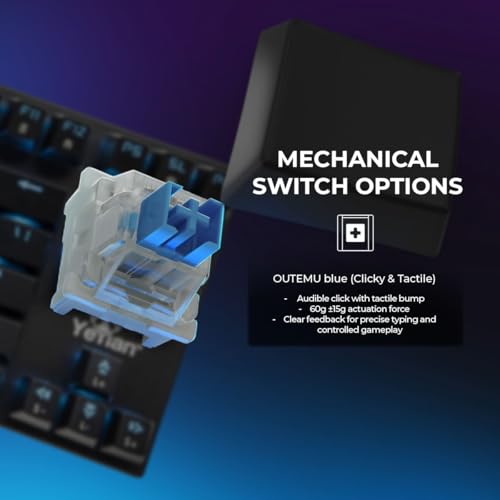 Teclado Mecánico YAT1804-EN USB Cable Trenzado miniatura 4