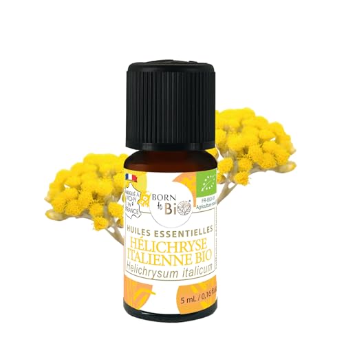 BORN TO BIO Huile Essentielle Hélichryse Italienne Bio - 100% Pure et Naturelle - Propriétés...