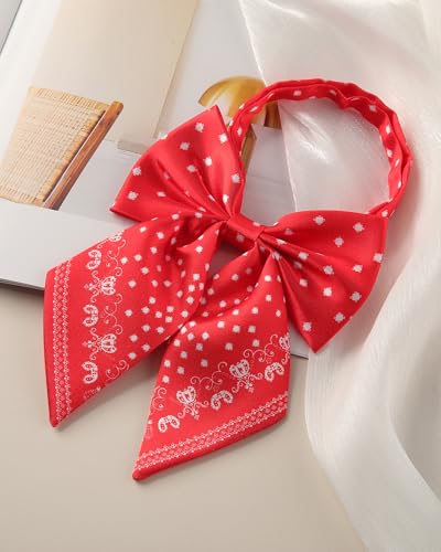 Image of AWAYTR Ladies Adjustable Pre tied Bowtie - Solid Color Bow Ties for Women