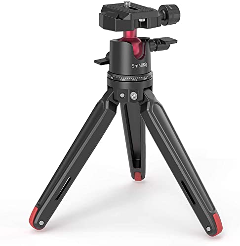 SMALLRIG Mini Treppiede per Fotocamera, Treppiede da Tavolo da Tavolo Aggiornato con Piastra QR per...