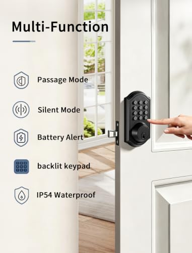 Keyless Entry Door Lock with Keypad, Electronic Deadbolt for Front Door - image 5