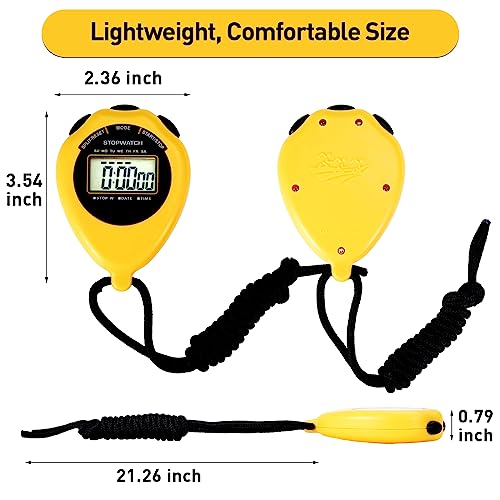 image for PIAMIG Stopwatch Sport Timer, 2 Pack Large Display Digital Stopwatch T