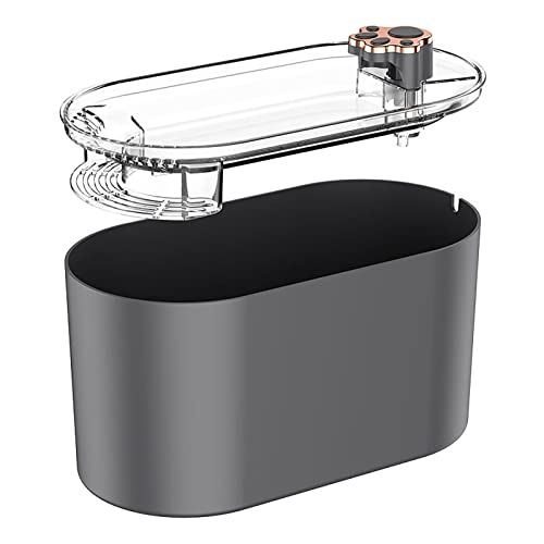 Fuente de agua automática para gatos Luqeeg color gris