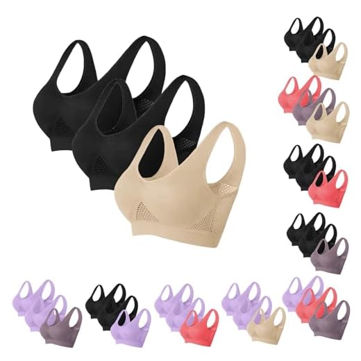 Generisch suche Meine Bestellung, Schwangerschafts- & still-BHS, 3er Pack BH Damen ohne Bügel Push Up Sport BH Set Weich Atmungsaktiver Bequem BHS Set Yoga Gym Outdoor Fitness, Meine Bestellung