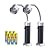 FIREOR Barbecue Grill Light Grilling Accessories for Outdoor, BBQ Magnetic LED Lights Flexible Gooseneck Weather Resistant, Men Dad Gifts Batteries Included 2 Pack (Black)