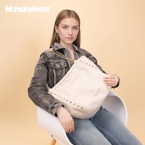 Image of Montana West Large Tote Bag for Women Oversized Shoulder Purses with Chain Handbags