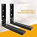 Microwave Wall Mount Brackets, Foldable Arm Adjustable Extensible Wall Hanging Microwave Brackets Oven Stand Shelf Rack Load 100 lb (Black)