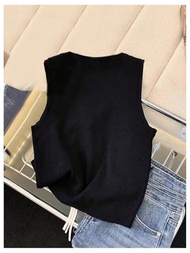 Women's 3D Floral Tank Top Crew Neck Tulip Applique Summer Casual Sleeveless Going Out Tops2