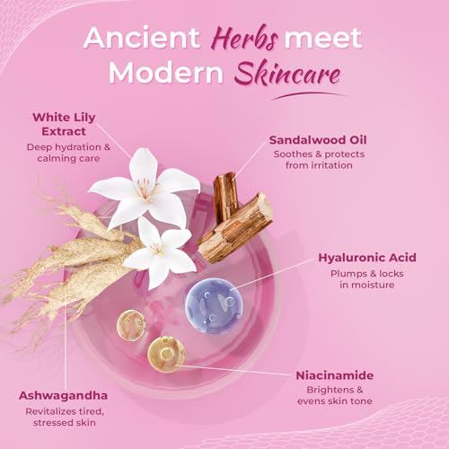 Image of White Lily Nourishing Day Cream 50Gm - With Hyaluronic Acid, Niacinamide & Ginseng, Lightweight Day Moisturizer for Glowing Skin, Clean - Natural & Organic Hydrating, Brightening, Revitalizing