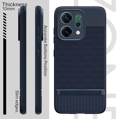 Image of Outlouders Back Cover for Oppo Reno 14 5G | Full Camera Protection | TPU Soft Flexible Shockproof Bumper Case (Blue)