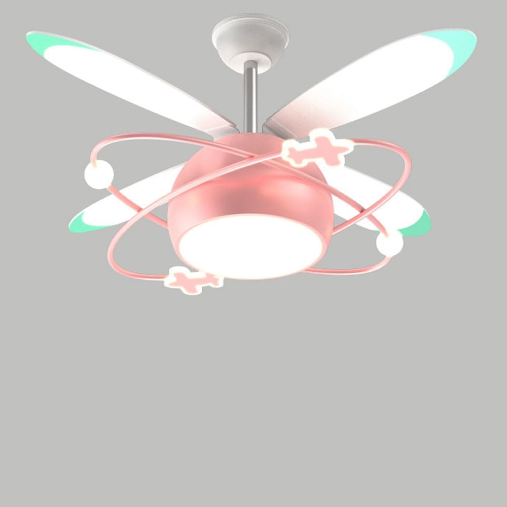 Children Room Ceiling Fans With Lights 27.56 Inch Small Ceiling Fans Lights-Low Profile Ceiling Fan With Light And Remote Dimmable LED Fans Lighting Flush Mount Ceiling Fan Lamps For Bedroom Patio