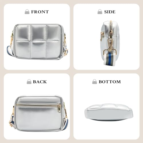NAARIIAN Crossbody Bags for Women Small Puffy Quilted Purses Shoulder Handbags Adjustable strap Cute Everyday Bag3