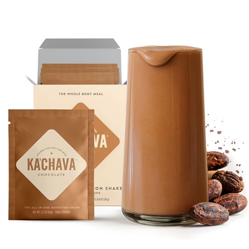 Image of Ka'Chava Whole Body Meal Shake - Vegan Protein with 85+ Superfoods - Plant-Based Meal Replacement with Probiotics & Digestive Enzymes - Chocolate 5 Sachets