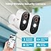 Outdoor Security Camera, Battery Powered Wireless Camera, Cloud Storage Sold Seperately, Color Night Vision, 2-Way Audio, Smart AI Motion Detection, 2.4G only (1light, 2 Pack)