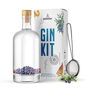 BREWIST DIY Gin Kit | Premium DIY Geschenk-Set | mit 6 Bio-Botanicals | Gin selber Machen