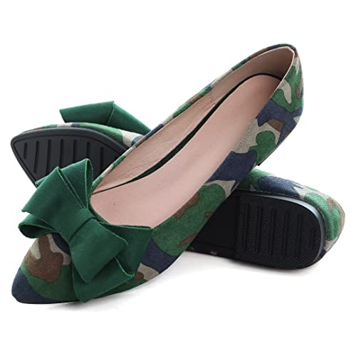 Image of TN TANGNEST Women Fashion Bowknot Flats Comfort Pointed Toe Dress Shoes