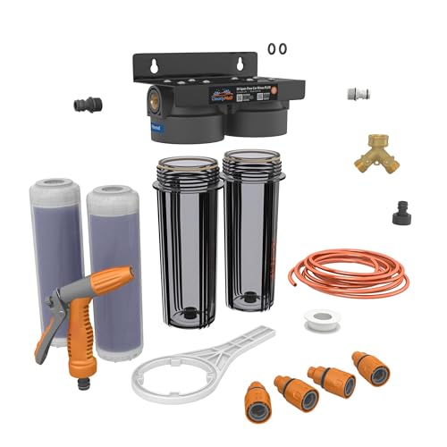 Clearly MaD Deionized Spot-Free Car Wash Rinse Plus System Unit, Spotless Water Deionizer for Car Washing, RV, and Motorcycle, with Hose