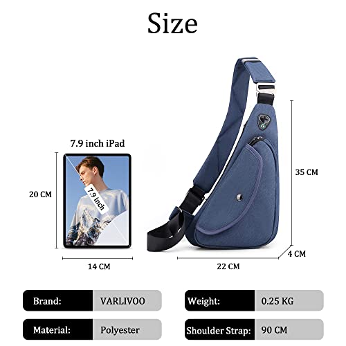 VARLIVOO Zaino Monospalla da Uomo Sling Bag Borse