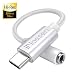 Produktbild USB C 3.5mm Adapter USB C Typ C Aux Adapter USB C auf Klinke für Huawei P30 Pro/P20/P20 Pro/Mate 20 Pro/Mate10 Pro/Mediapad M5, OnePlus 7T/7 Audio Adapter Typ C für Xiaomi Mi9/8 Moto Z, Nylon-Silber