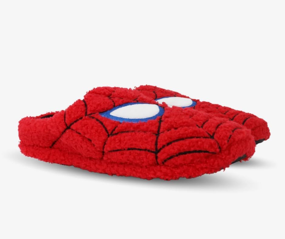 Image of Ground Up Spiderman Mens Slipper Clogs - Official Marvel Licensed Indoor House Shoes, Cozy Lightweight Slip On Scuff Slippers for Men, Sizes 7-14