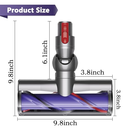 Image of Quick-Release Motorhead Cleaner Replacement for Dyson V7 V8 V10 V11 Vacuum Direct Drive Head for Hardwood Floor Carpets Attachment SV10 SV11 SV12 SV14 Bristle Roller Brush Parts