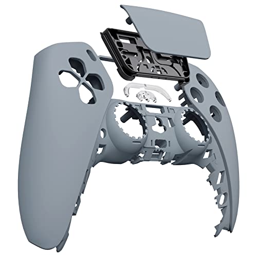 eXtremeRate New Hope Gray Touchpad Front Housing Shell for ps5 Controller, Soft Touch DIY Replacement Shell Custom Touch Pad Cover Faceplate for ps5 Controller - Controller NOT Included - Image 3
