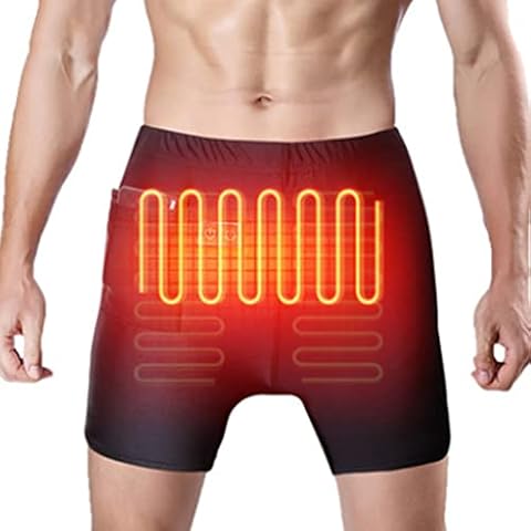 ZAYZ 3 Area Warmth Heated Pants Electric Thermal Underwear Shorts Bottom for Outdoor Activities, Office Daily (Color : Black, Size : L) Cover