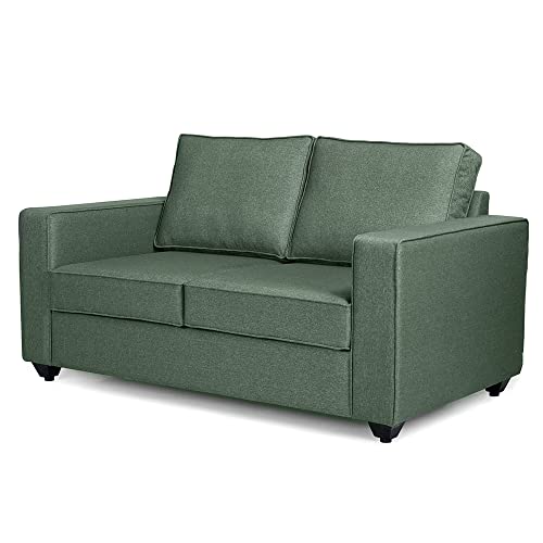 Image of Wakefit Sofa Set | 3 Year Warranty | Sofa 2 Seater, 2 Seater Sofa for Living Room, Wooden Sofa Set, Couch Sofa for Living Room, Sofa for Living Room - Napper(Omega : Green)