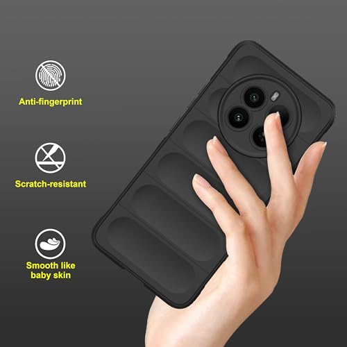 Image of Amazon Basics Back Case Cover for Realme Narzo 70 5G | Compatible for Realme Narzo 70 5G Back Case Cover | Matte Soft Flexible Silicon | Liquid Silicon Magic Case with Camera Protection | Black