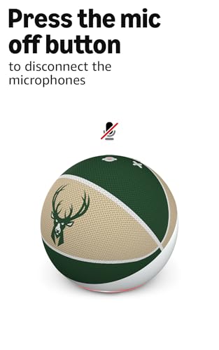 Image of Amazon Echo Dot (newest model) | Officially Licensed NBA Limited-Edition | Milwaukee Bucks