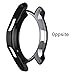 Case Compatible Samsung Galaxy Watch 46mm, NaHai TPU Slim Plated Case Shock-Proof Cover All-Around Protective Bumper Shell for Galaxy Watch 46mm Smartwatch, 3 Pack Crystal Clear, Black, Silver