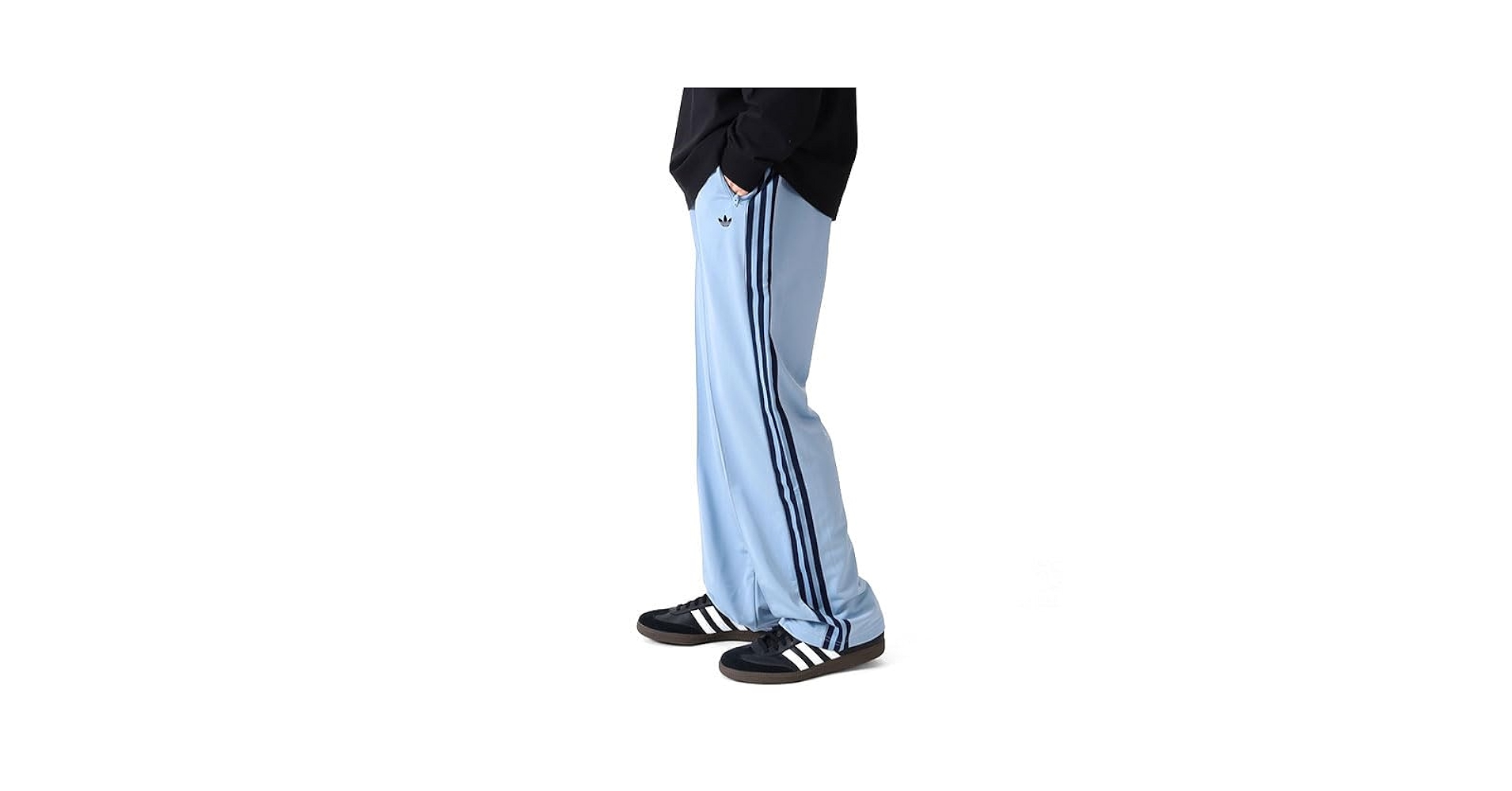 adidas DESCENTE製　ジャージ　パンツ adidas アディダス デサント製 ジャージ下 紺×赤 S 80's