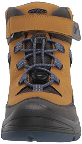 KEEN Redwood MID WP-C Hiking Boot, Harvest Gold/Vintage Indigo, 31 EU