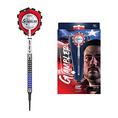 Target Darts Danny Baggish 1. Gen. 90% Wolfram Softdarts-Set (18gr), Silber, Schwarz und Blau, 18 G Cover