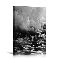 Canvas Wall Art Expressive Landscape Chic Dramatic Duotone Hallway Landscape Mountain Photography - 12x18 inches