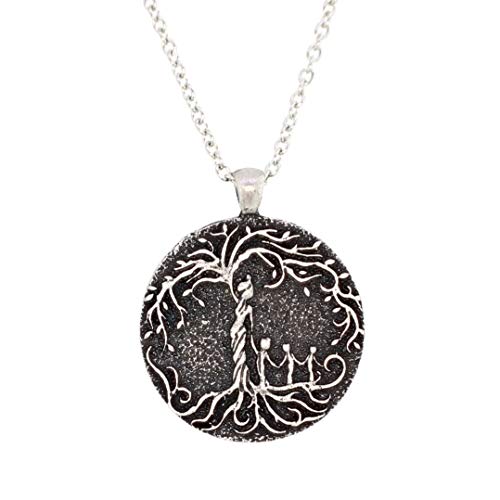 Pendant Necklace for Women, Tree of Life Design with 3 Children, 20 Silver Chain - Stainless Steel Jewelry for Mom with Silver Plating - Necklaces for Moms - Premium Mothers Day Gifts