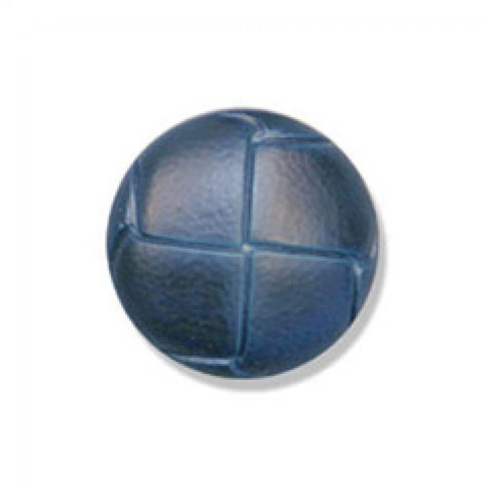 Impex Imitation Leather Shank Buttons Navy - per Button