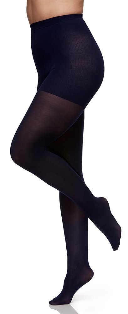 Berkshire Women's The Easy On 40 Denier Microfiber Tights, Navy, XX-Large