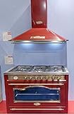 Kaiser Empire Set/Kaiser A 9315 RotEm Dunstabzugshaube 90 cm Gas Elektro Standherd Kaiser HGE 93555 RotEm/Elektro Backofen /8 Funktionen/Selbstreinigung/Drehspieß/Kaminhaube/Wandhaube