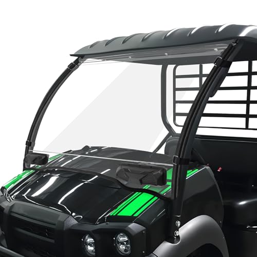 StarknightMT Vented Mule SX Windshield Compatible with Kawasaki Mule SX SE XC 2017-2026 Scratch Proof Heavy Duty Hard-Coated PC Full Front Window Clear