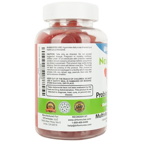 image for DrFormulas Multivitamin Gummies with Omega 3 and Probiotics for Kids a