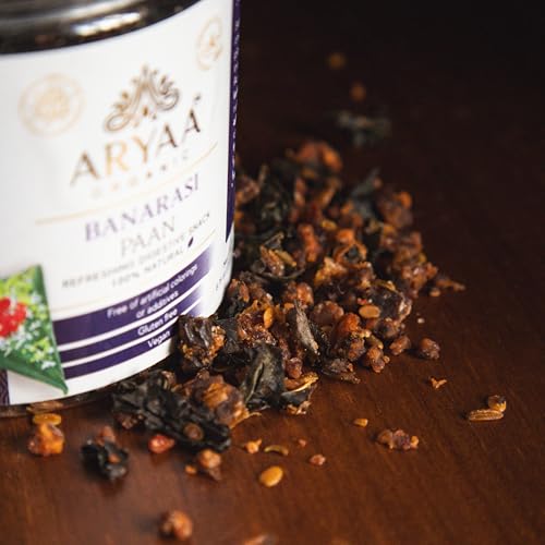Aryaa Organic Banarasi Paan l 8.75oz (250gm) Herbal Tea & Digestive Snack | | Shredded l 100% Natural, Vegan, Gluten-Friendly | Non-GMO | Authentic Indian Delight | Perfect for Sipping or Snacking