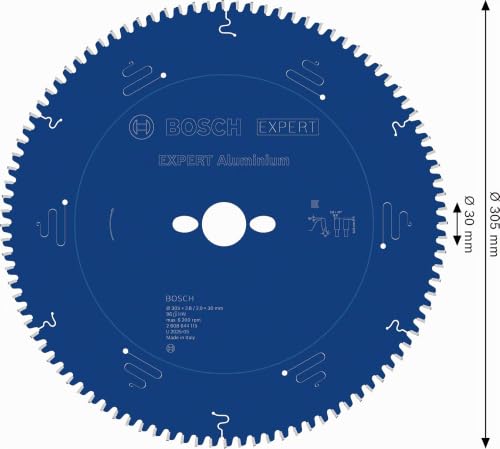 Bosch Expert Aluminium disco de corte limpio sin rebabas 305mm de 96 dientes para tronzadora 4