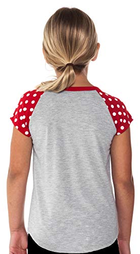 Disney Youth Girls Minnie Peeking Pocket Tee Grey Medium2