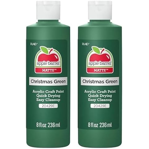 Apple Barrel Acrylic Paint in Assorted Colors (8 oz), 20429 Christmas Green (Pack of 2) Cover