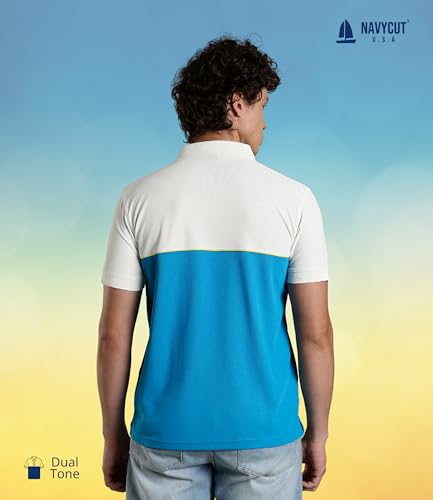 Image of Men's Polo T-Shirt | Regular Fit Short Sleeve Shirt with Collar | Solid Color Casual & Sport Polyester Top for Men | Machine Washable