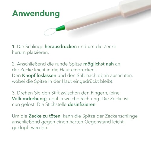 Tool & Tree Zeckenschlinge – Effektiver Zeckenentferner – Zeckenzange, Zeckenhaken & Zeckenpinzette in einem – Zeckenschutz im Garten & unterwegs - Idealer Tick Remover