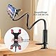 Filltown Schwanenhals-Telefonhalter, Flexibler und Stabiler Telefonhalter, Lazy Arm 360 Grad verstellbare Klemme für bewegliche Telefone und Smartphones (Schwarz Handyhalter-1)